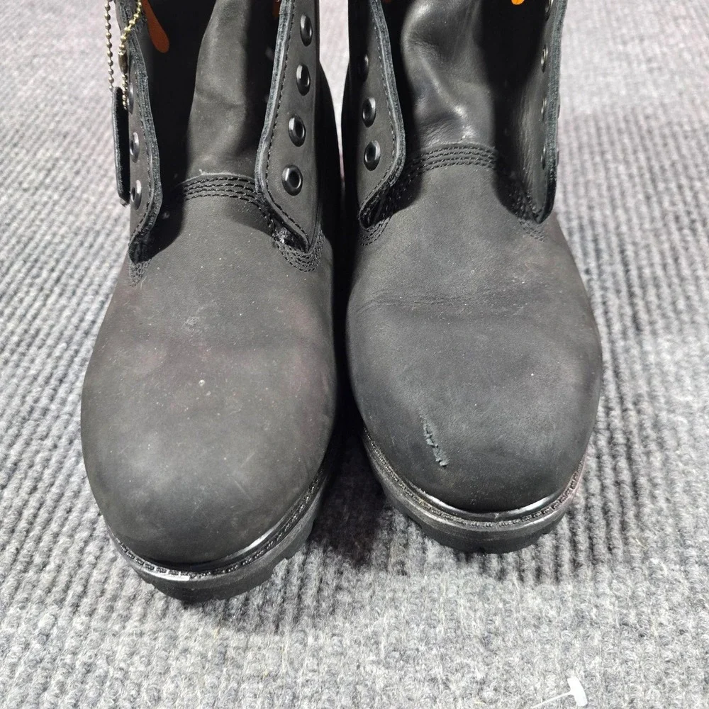 Timberland Boots Mens‎ Size 10.5M Black Leather Combat Lace Up Work Boot 10661